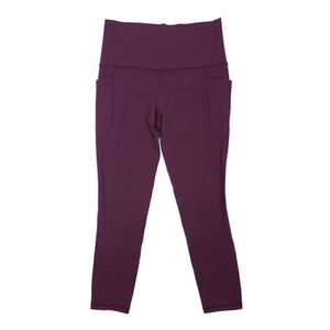 ATHLETA Salutation II 7/8 Stash Pocket Tight Womens XS Petite Spiced Cabernet